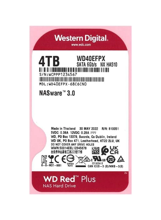 WD Red 3.5" 5400rpm 256MB SATA 6Gb/s (WD40EFAX) - 4TB