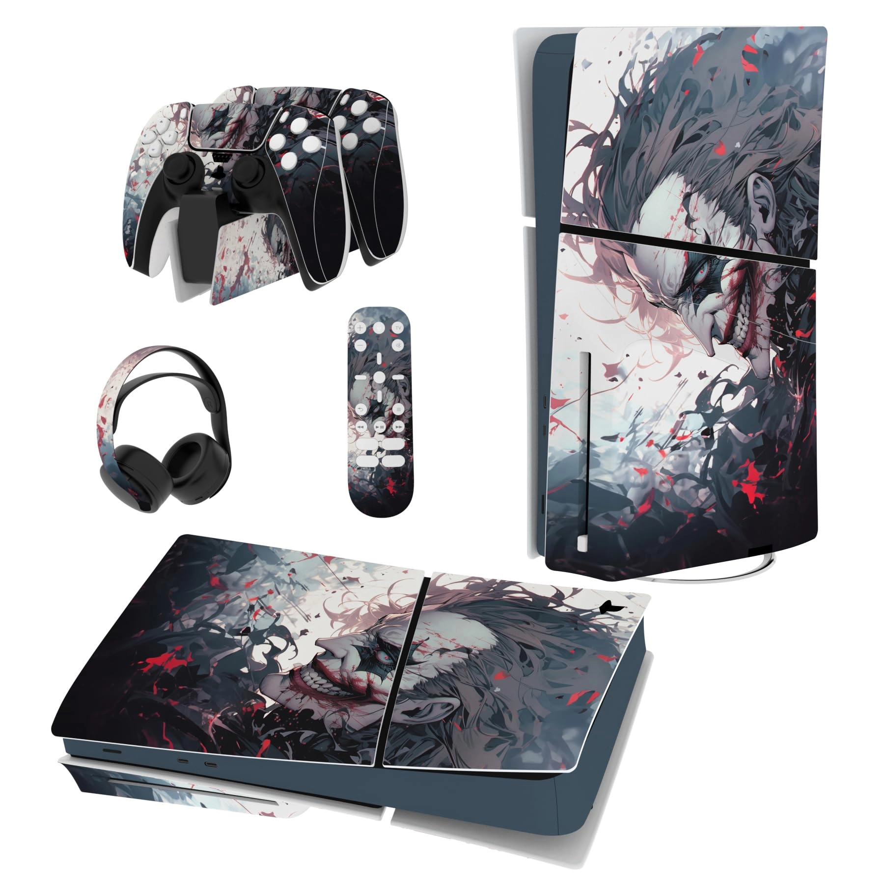 playvital Full Set Skin Stickers - PS5 Slim Disc Edition