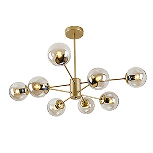 Semi Flush Mount Ceiling Light - Gold and glass E27