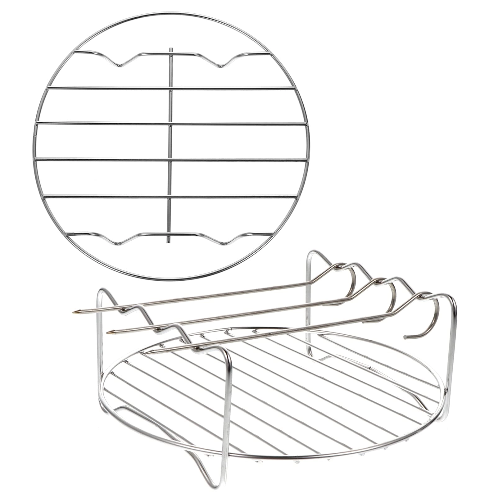 steaming rack - Stainless Steel 2pcs + grill rack