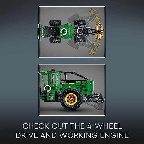 Technic John Deere 948L-II Skidder (42157) - Pneumatic functions 4-wheel drive