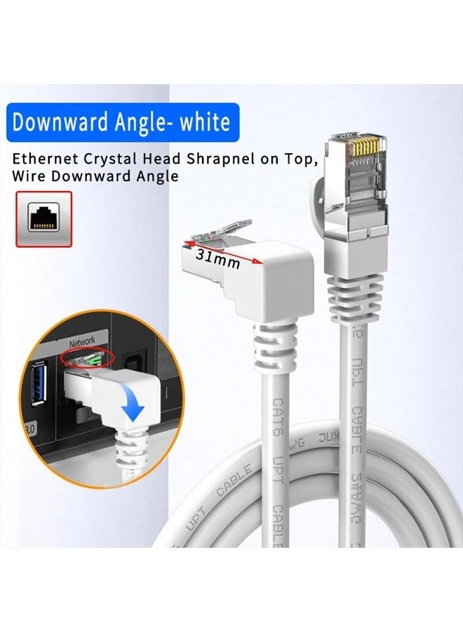90 Degree CAT6 Ethernet Cable - 6FT 30FT