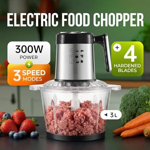 Electric Meat Grinder - 3.0L 300W 3-Speed