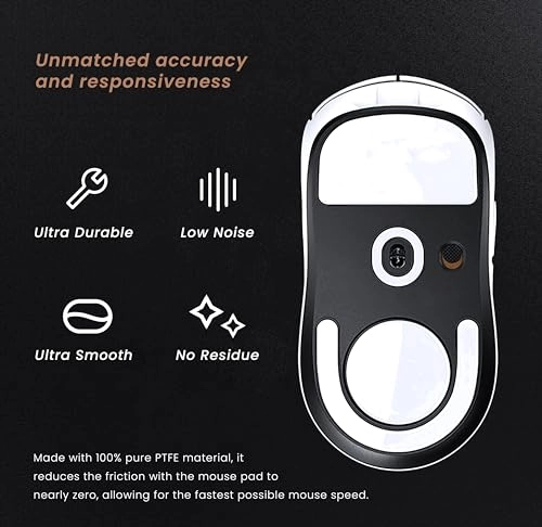 SmoothGlide PTFE Rounded Replacement Mouse Skates - White G Pro X 2