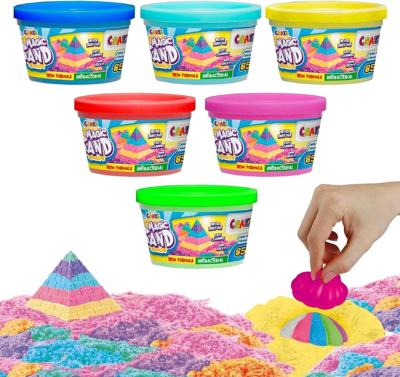 CRAZE Magic Sand - 5+ years 6 colors