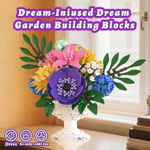 Flowers Bouquet Building Set - 1081 PCS