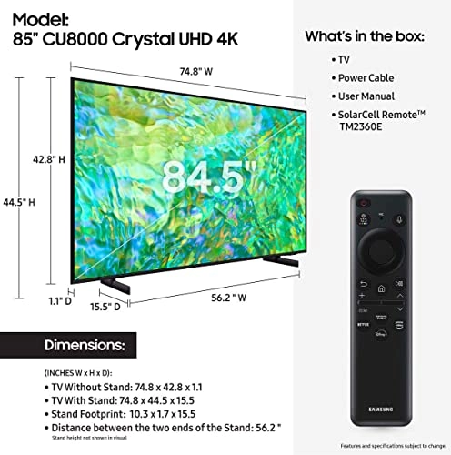 UN85CU8000FXZA - 85 inch