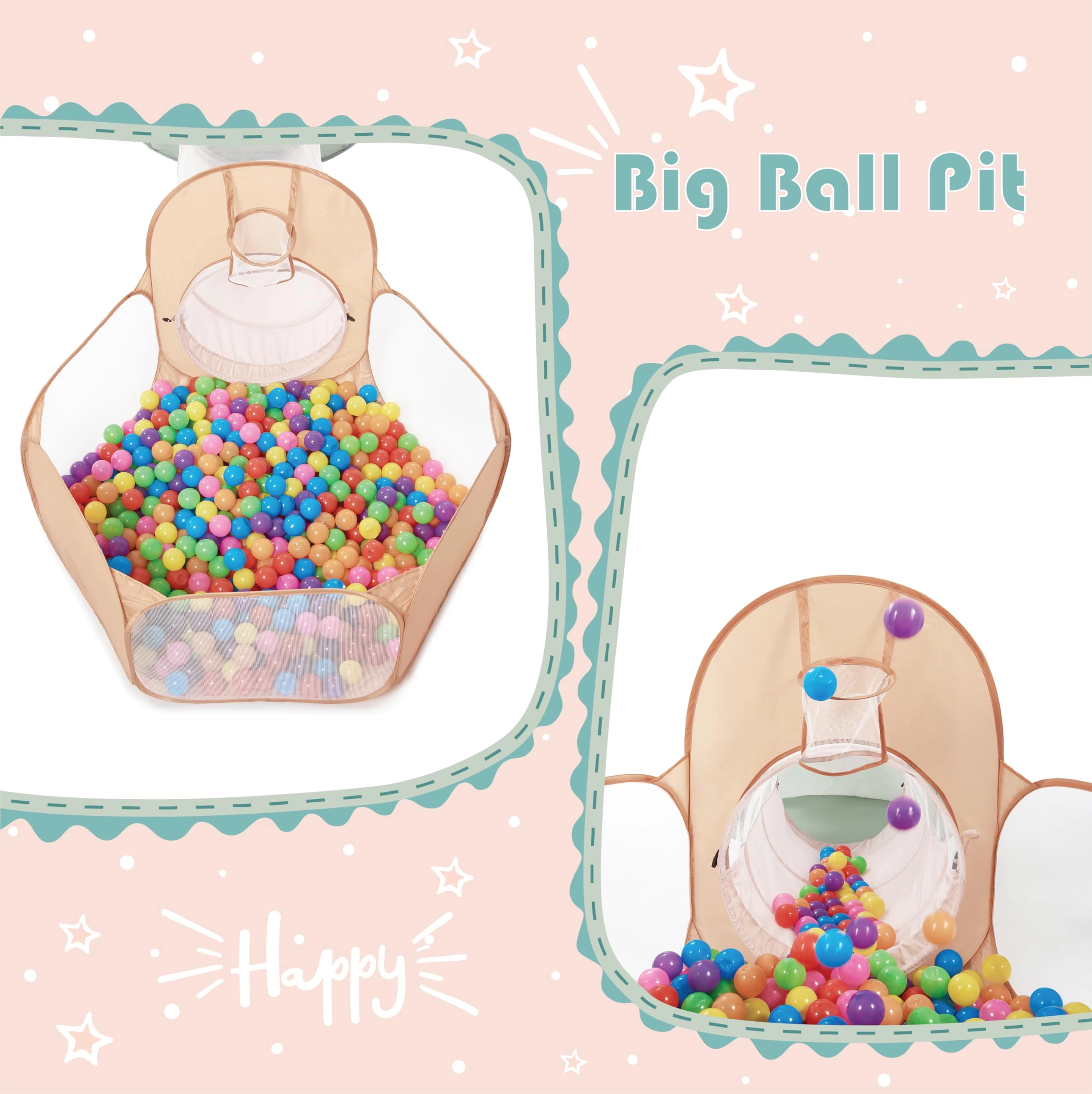 3 in 1 Pop Up Play Tent