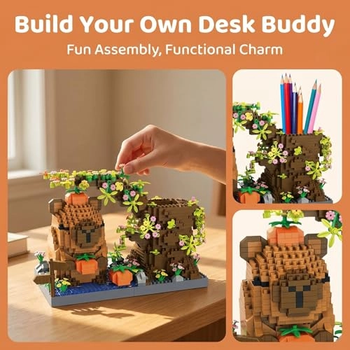 Capybara building blocks pen holder - Capybara 1100pcs