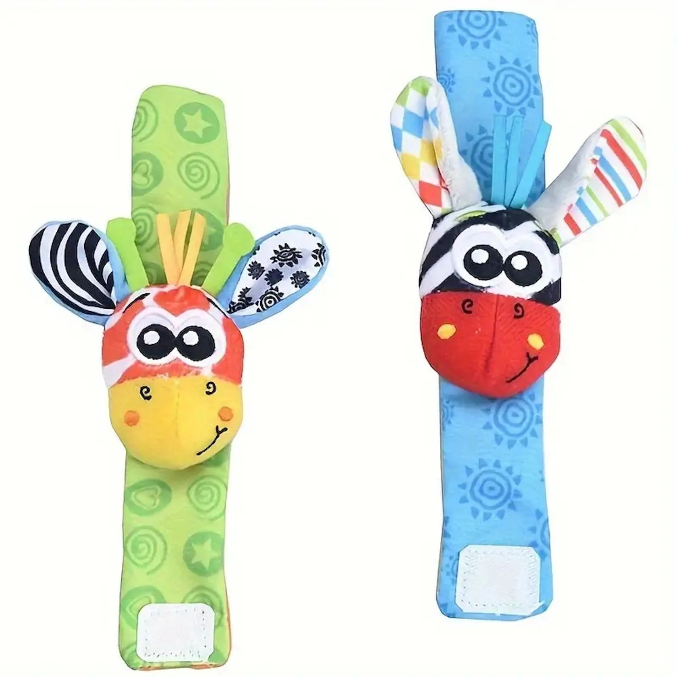Personalized Wrist Rattle And Foot Finder - Suitable for 0 month & above Fox And Deer