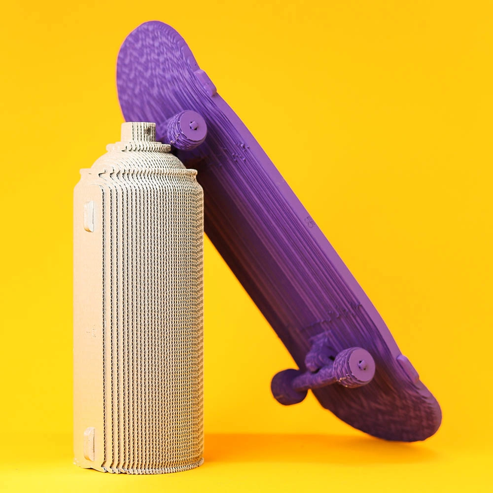 Skateboard And Spray Can 2-in-1 3D Puzzle (7529-CARTSKATE) - 194 pcs