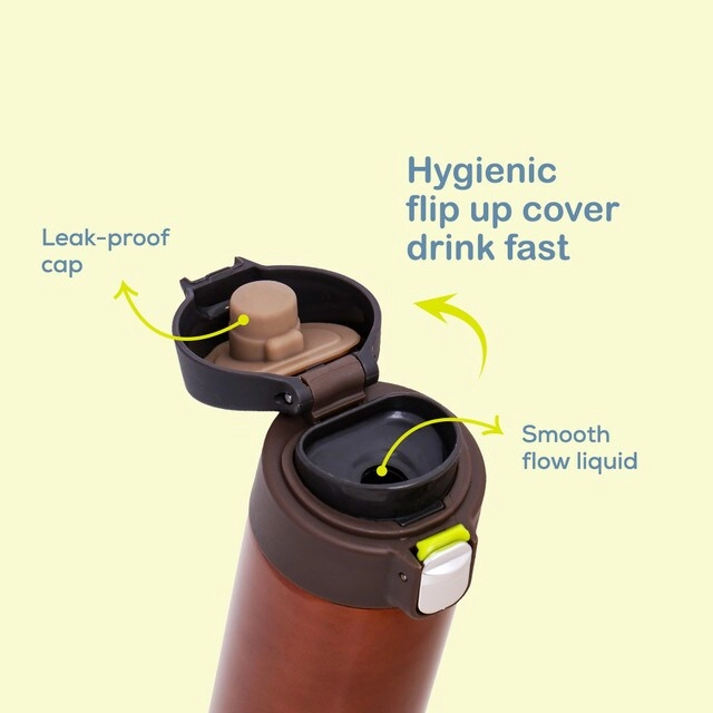 Insulated Travel Water Bottle - Sipper Lid 500 ml