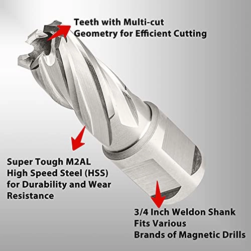 Annular Cutter - 5/8" x 1" HSS Weldon Shank