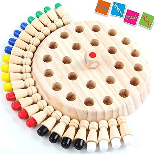 Memory Match Stick Chess - Wooden Colorful