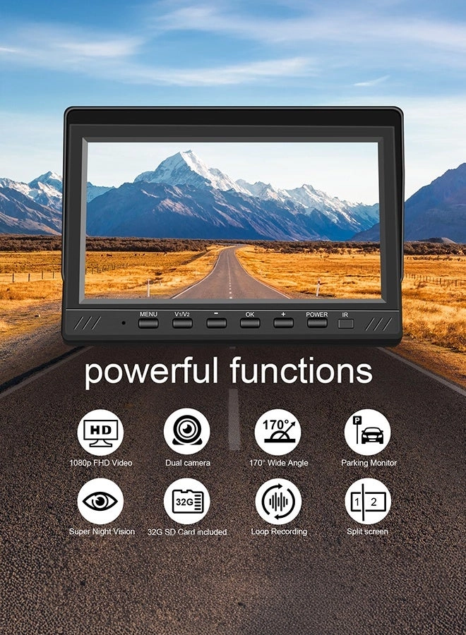 Dual Backup Camera System - Night vision wired 1080P