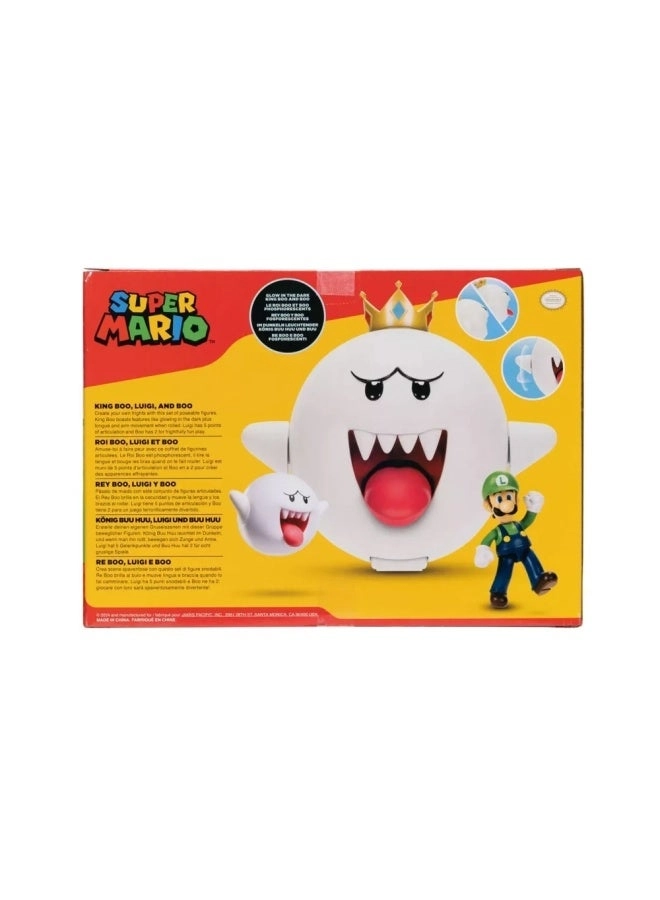 Action Figure - King Boo + Luigi + Boo 3 pcs