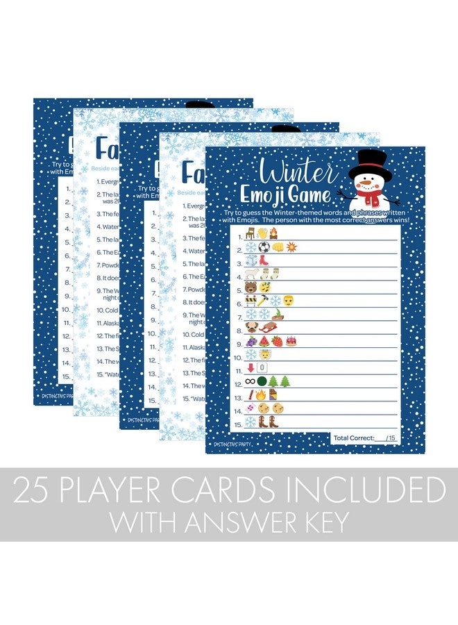 Winter Themed Emoji Picture Guessing Game + Fact Or Flake Winter Trivia