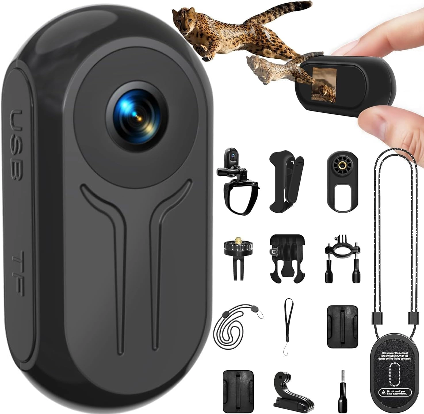 3Clock Mini Body Camera - 1080P 256GB