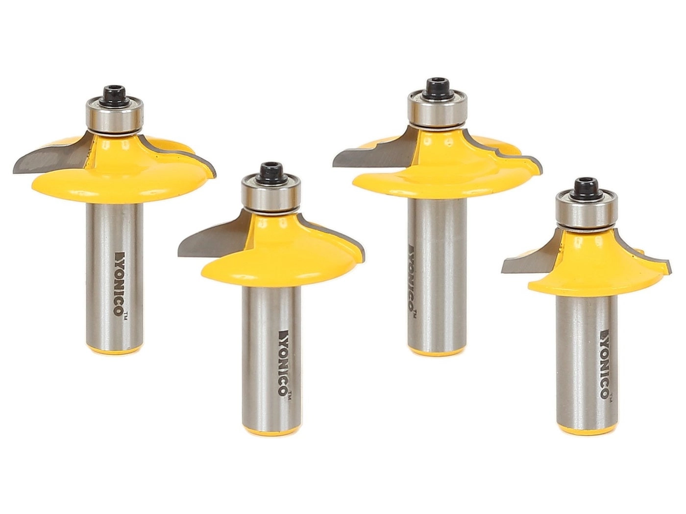 Yonico Cabinet Door Edge Router Bits - 1/2-Inch 4 Bit
