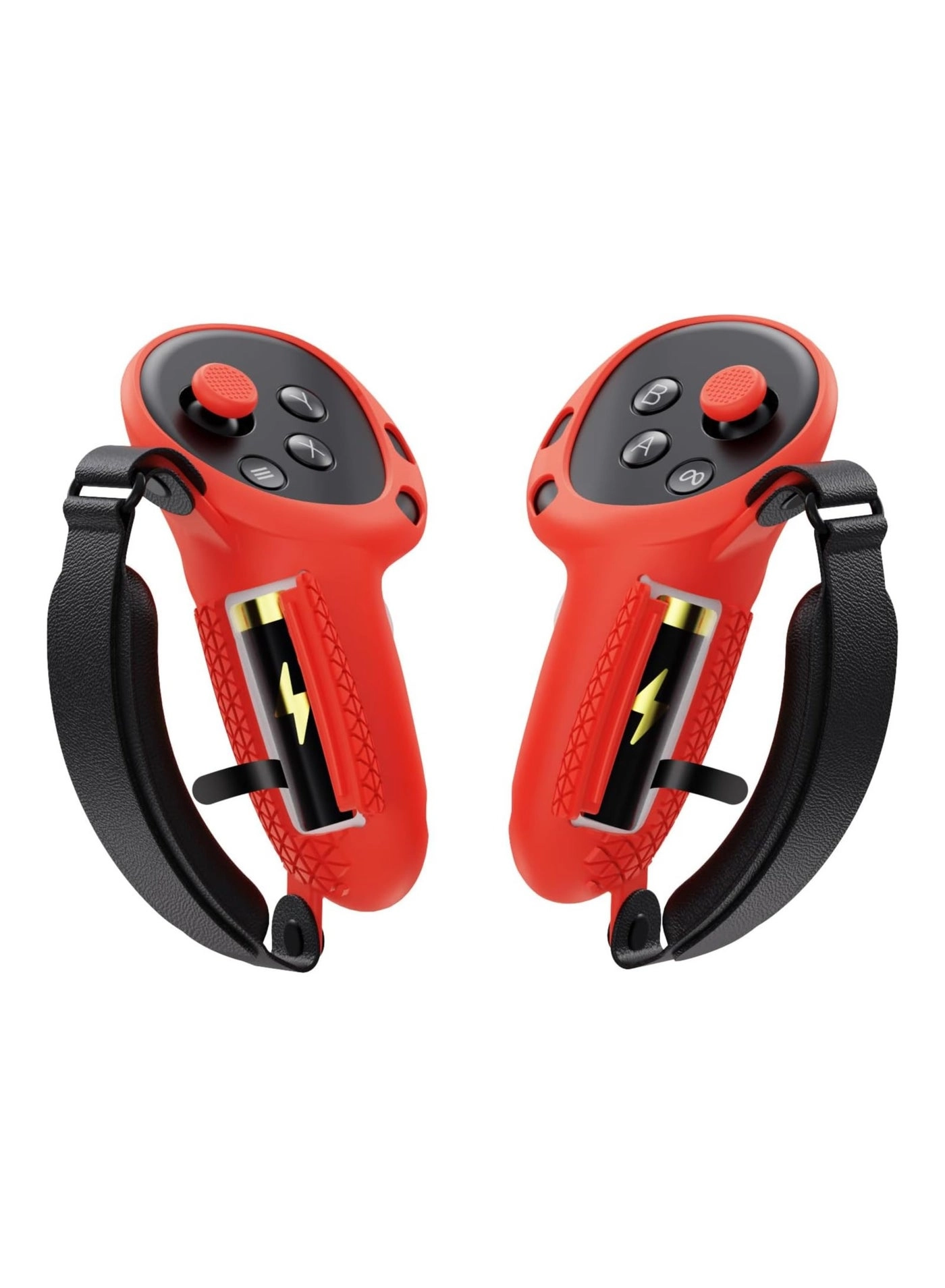 Controller Grips for Quest 3 - Upgraded Adjustable Foam Knuckle Straps