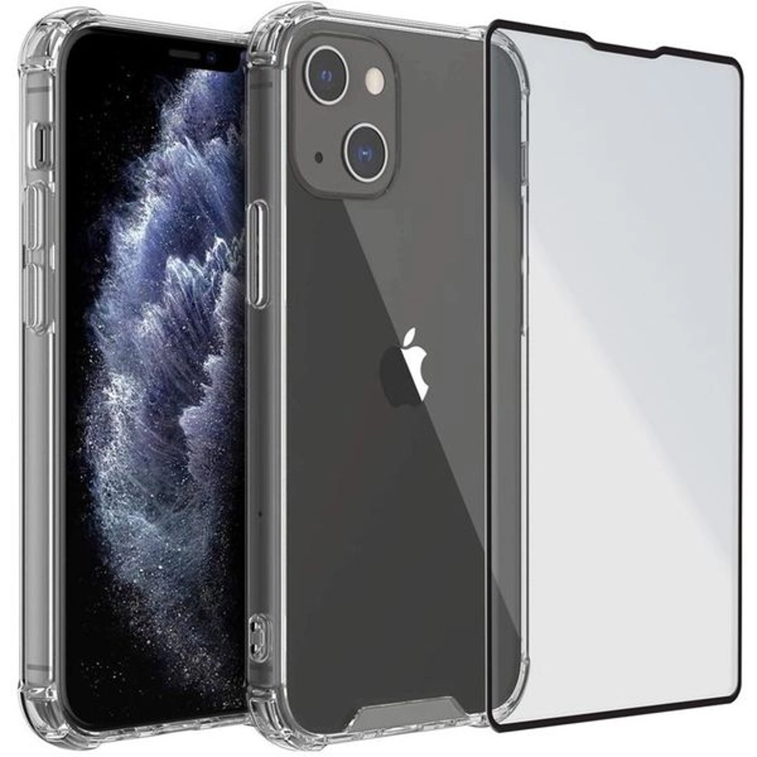 Clear Screen Protector + Clear Back Protector for iPhone 13/13 Pro