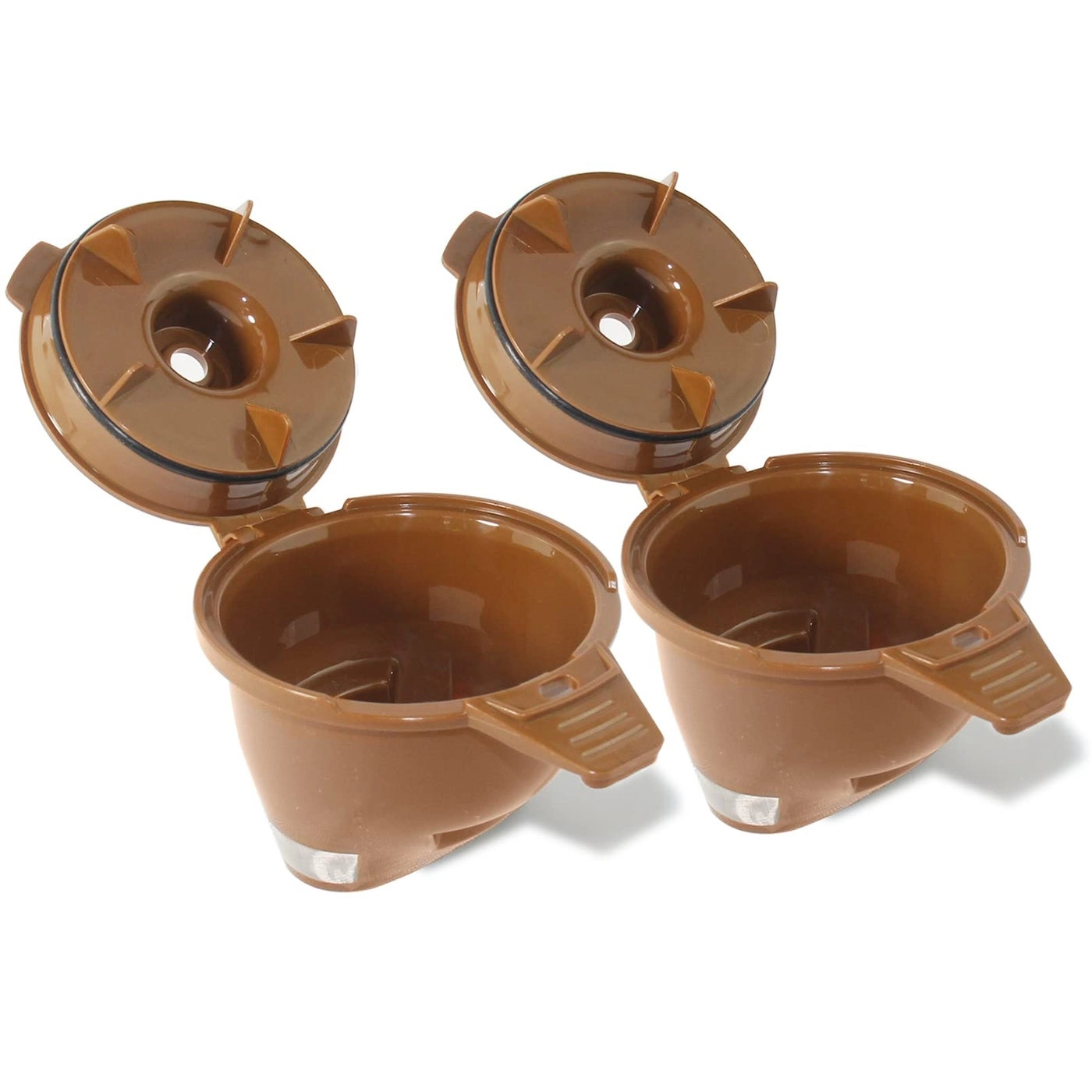 Cestlaive Single Serve Ground Coffee Brew Basket - 2-Pack Reusable Brown