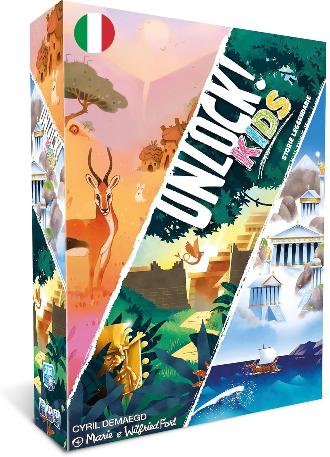 Asmodee Unlock! Kids - Legendary Stories - Card Game (Italian)