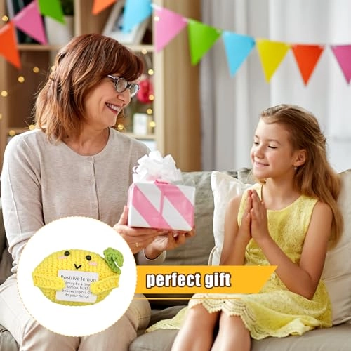 Positive Lemon - 10 cm Crochet Wool yarn