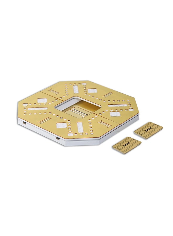 Extendable Gold Edition - White Leather 4/6 Players