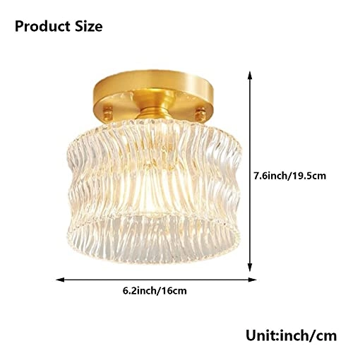 Mid Century Modern Ceiling Light - E14 Base Glass Copper 1 Light