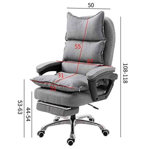 Reclining Chair - Fabric Cotton Black