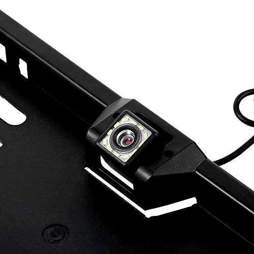 License Plate Frame with Camera - 12-LED Night Vision 704x576
