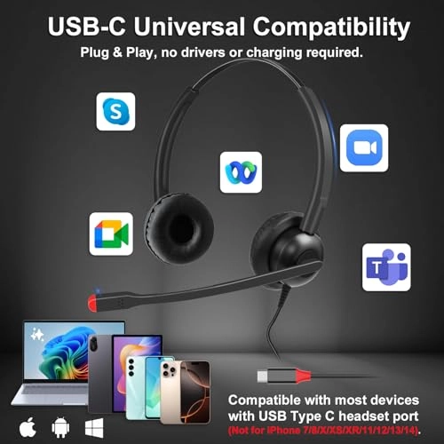 C100U-C Wired Headset