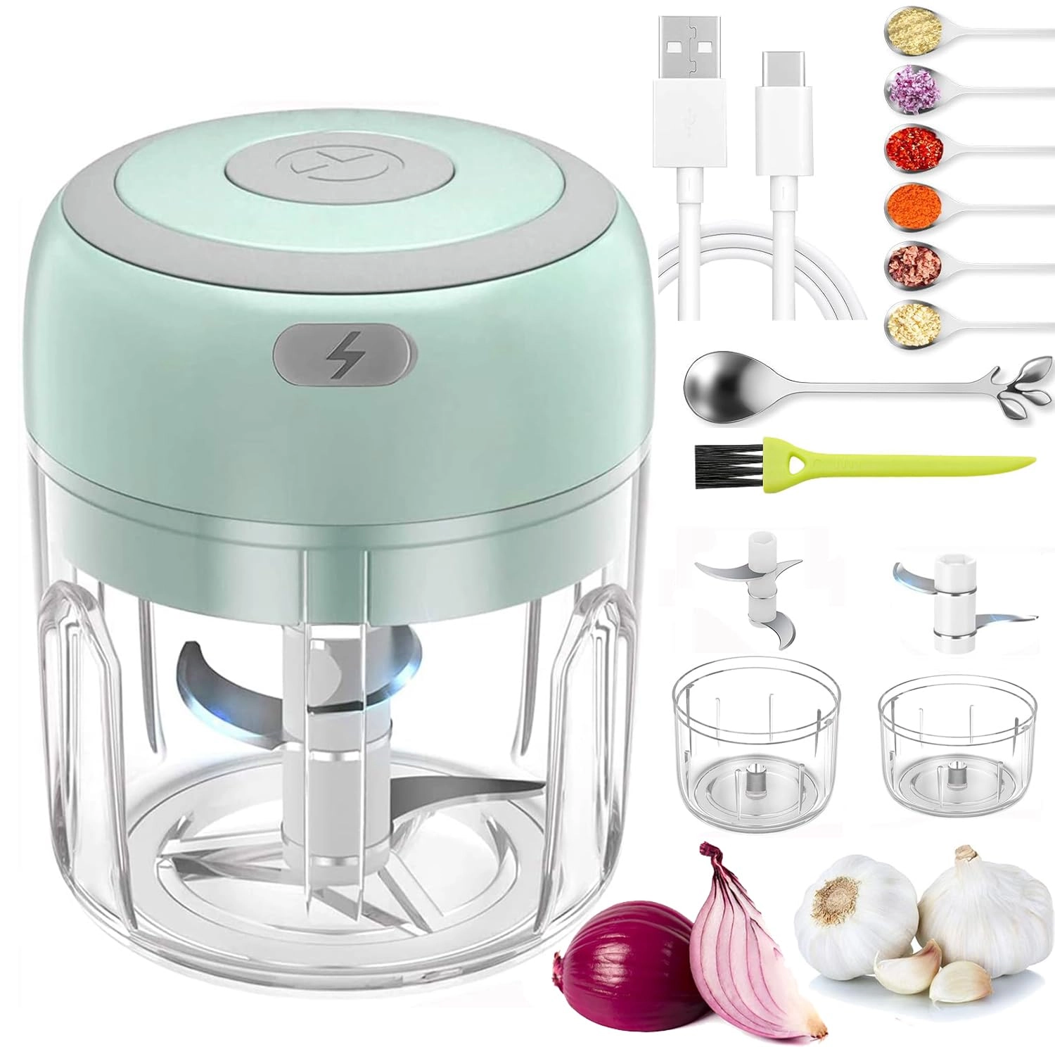 ROVIGO Food Chopper - 100ml 250ml USB-Rechargeable cordless