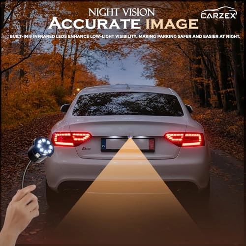 8 LED Rear View Parking Camera - Night vision Wired 976 x 582 pixels