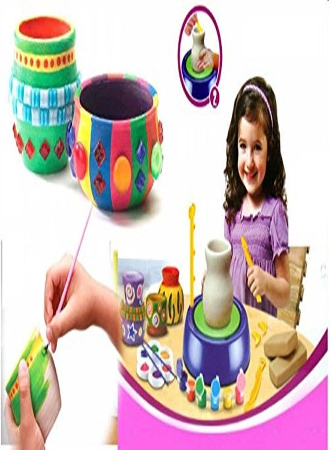 Pottery Wheel - Set for Kids with Clay