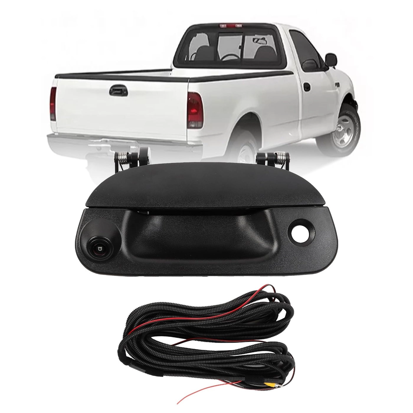 Dasbecan Tailgate Door Handle Backup Camera - Compatible with Ford F150 F250 F350 F450 F550 Explorer Lobo 7L3Z-9943400-AA