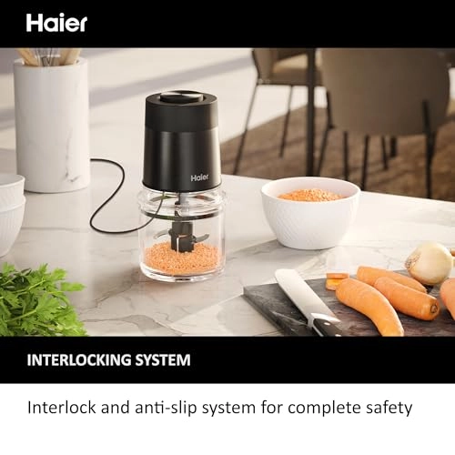 Mini Food Processor - 550W 2 Speeds Glass Bowl