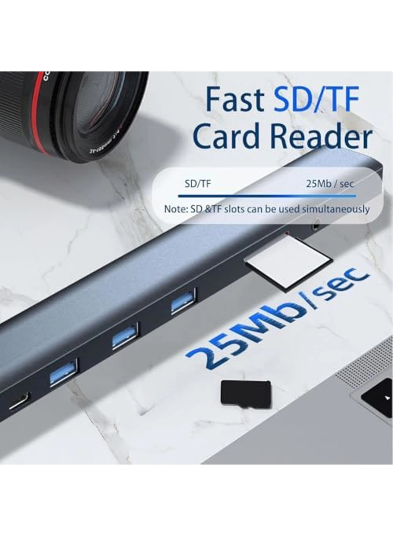 USB C Hub - USB-C MacBook Pro/Air, Dell, HP, Lenovo