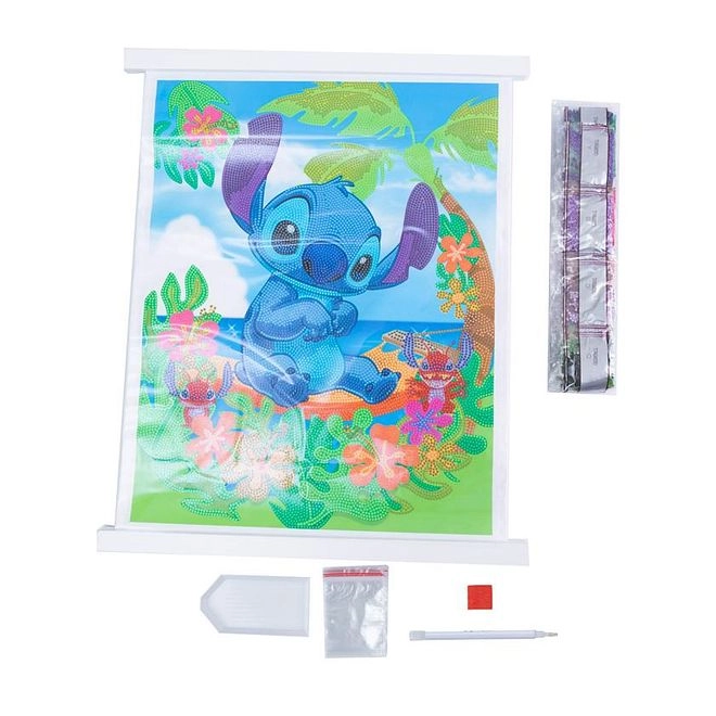 Disney Lilo And Stitch DIY Crystal Art Scroll Kit - Stitch