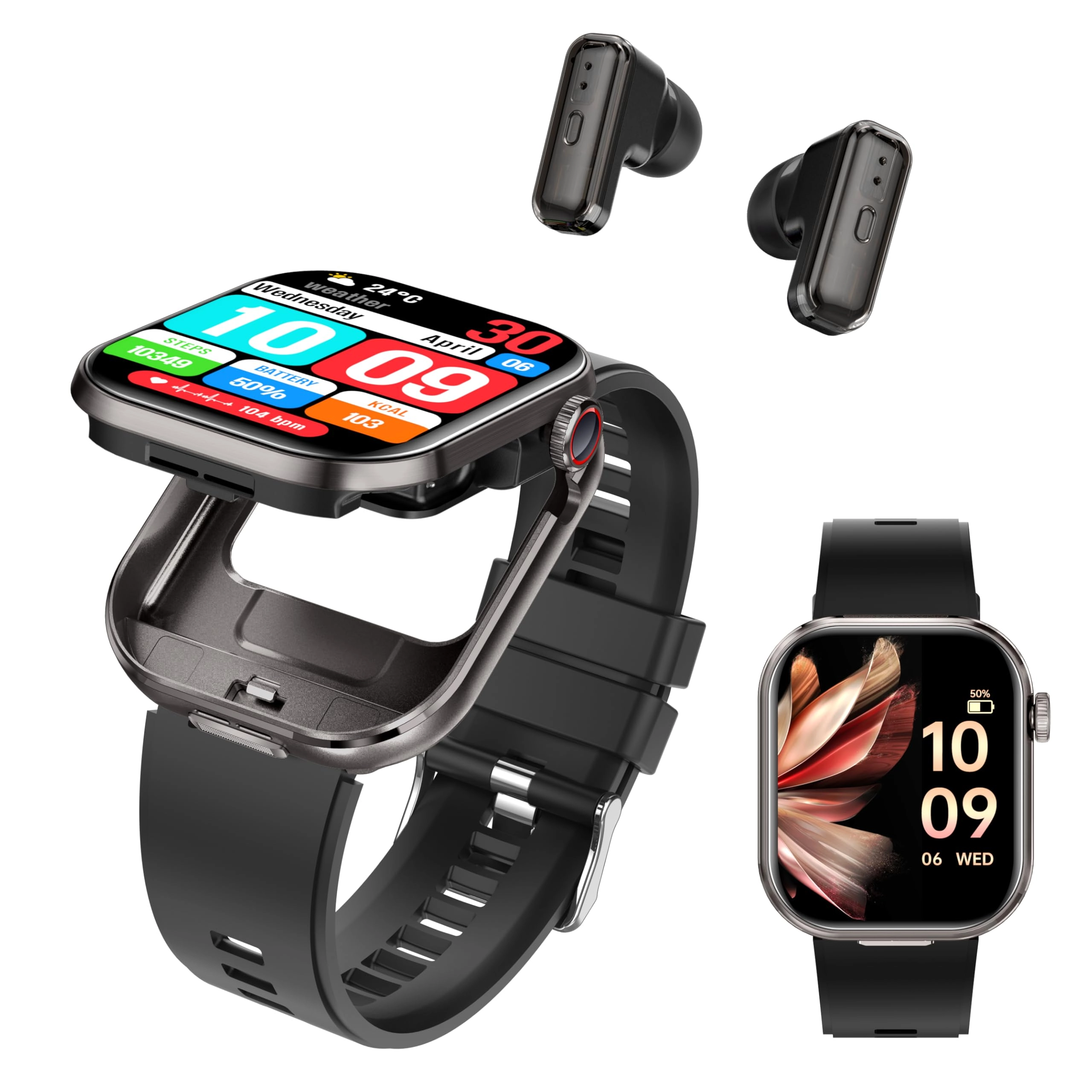 ATEVIX Smart Watch with Earbuds - 2.02"