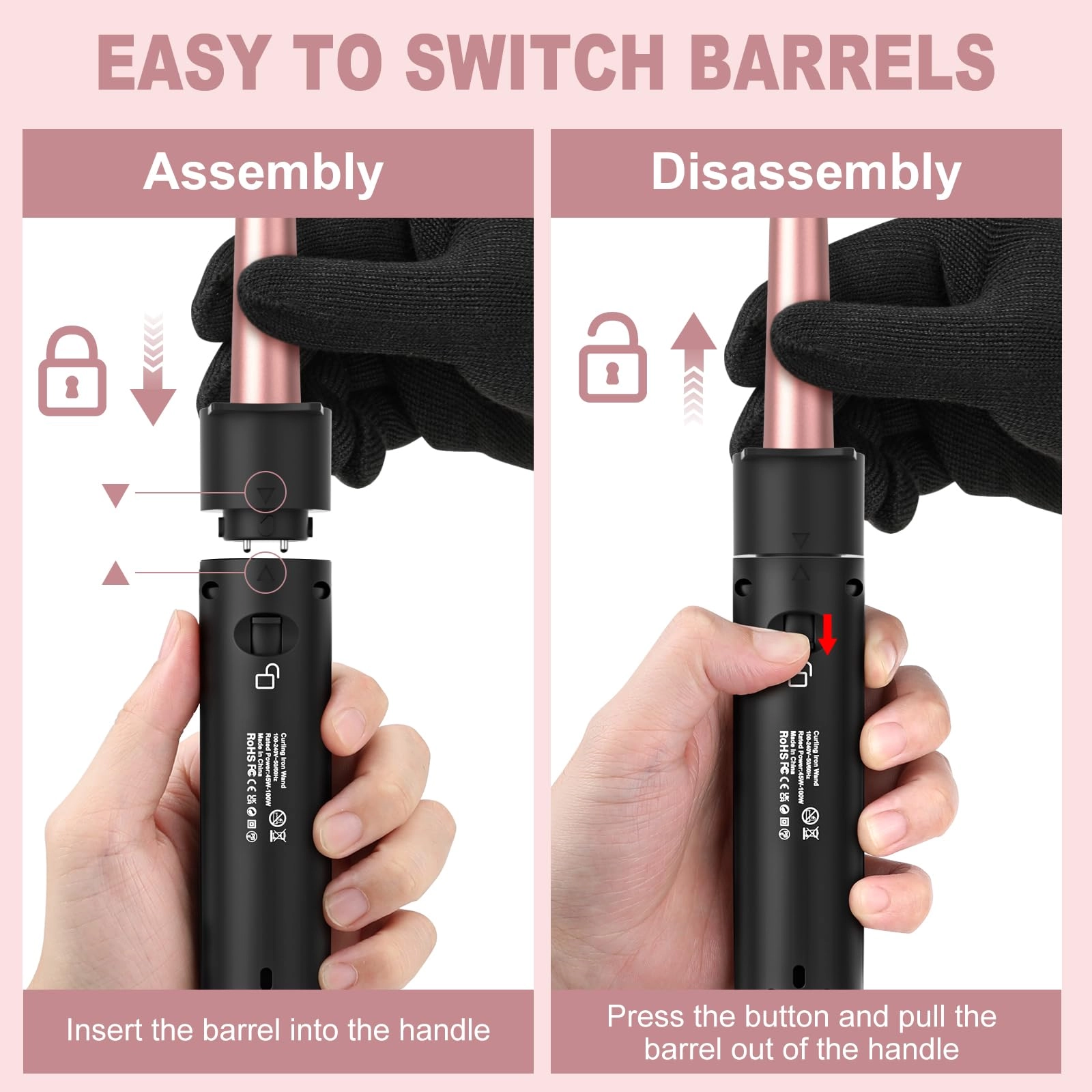 5 in 1 Curling Wand Set - 0.35"-1