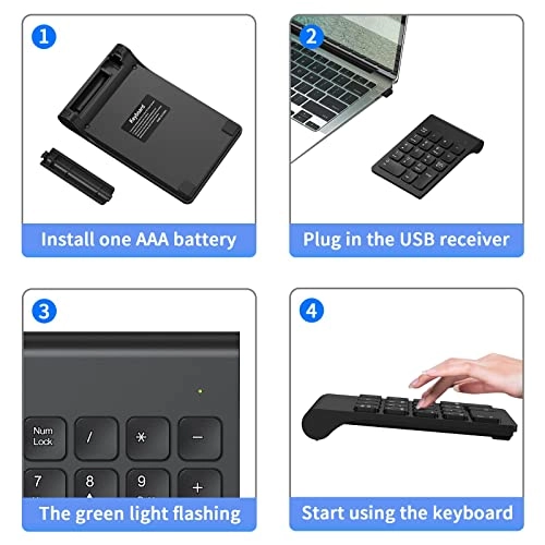 18K-W-Numeric-Keypad - 2.4G Wireless Black
