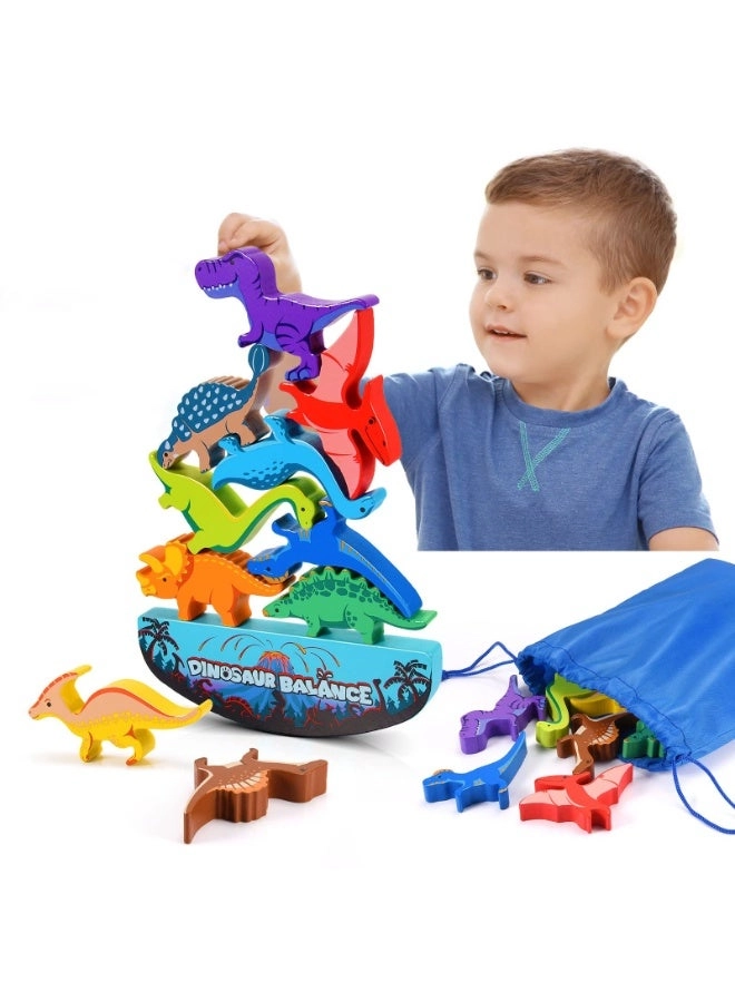halamodo Dinosaur Stacking - Wood multicolour
