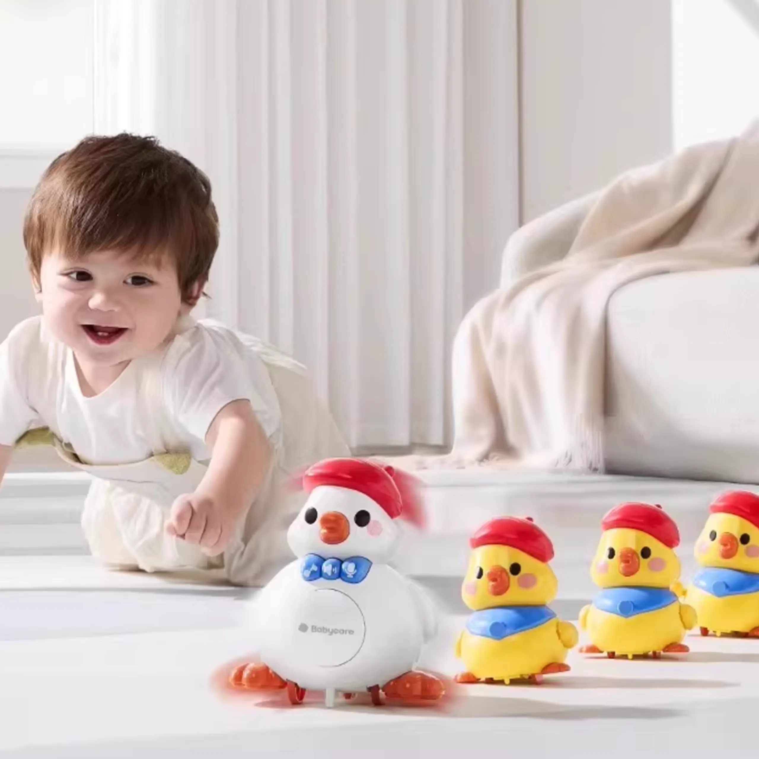 Crawling And Head-Lifting Musical Duck Toy - 12 months