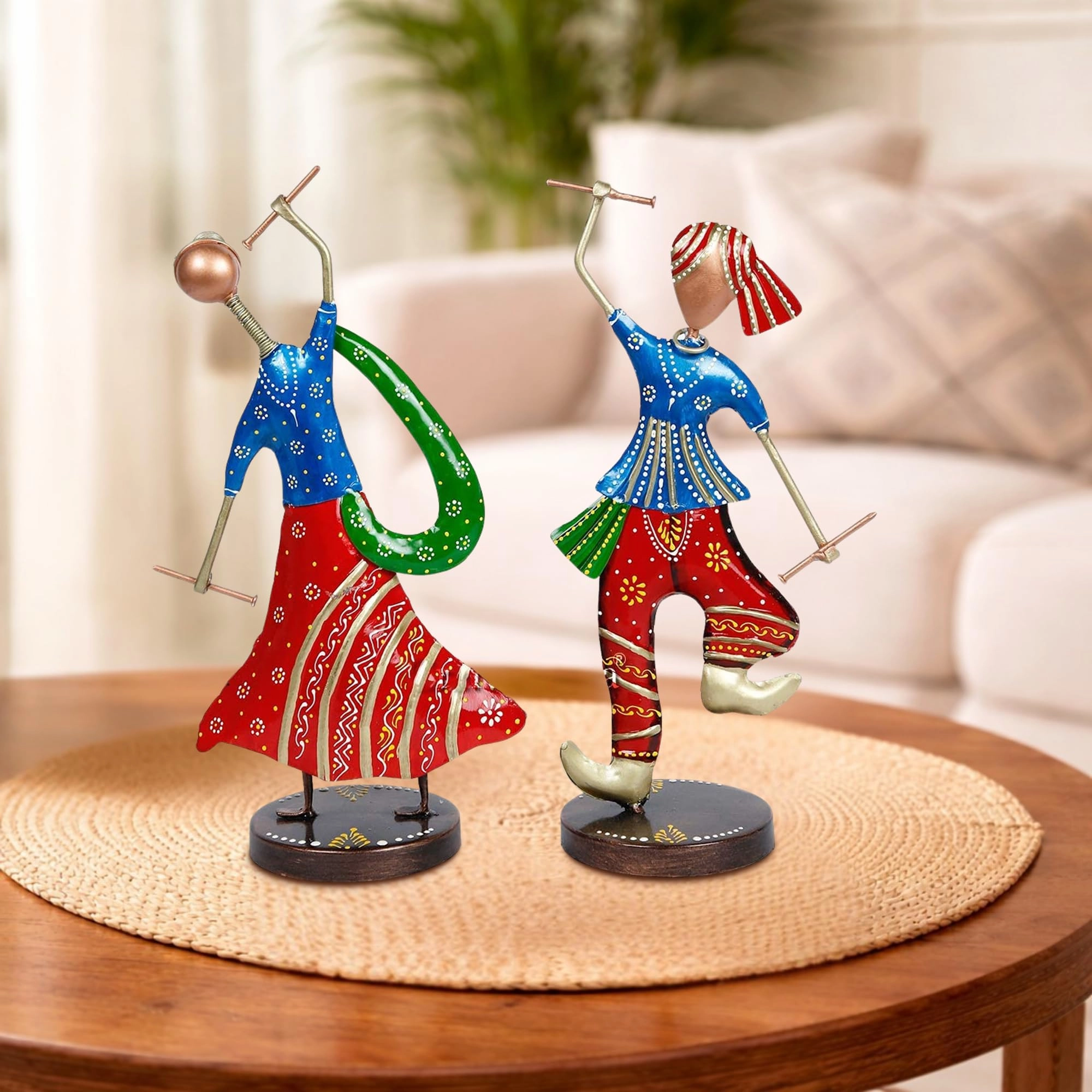 CraftVatika, CraftVatika, 213, Nemi nagar extension, 200 feet bypass, Vaishali Nagar , Jaipur, Rajasthan- 302021. Mo: 8955426003 Gujrati Dancing Couple - Iron