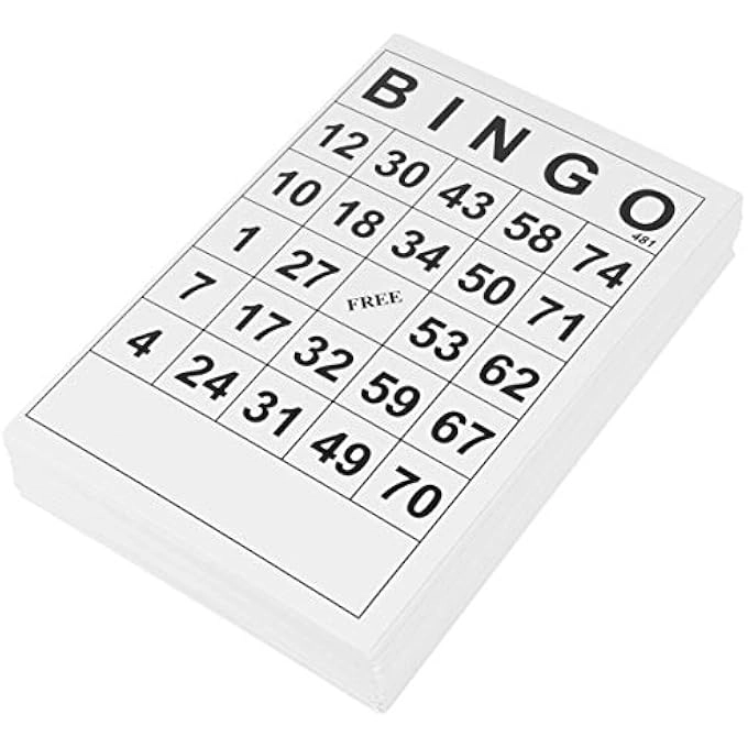 BINGO CARD - 60PCS WHITE