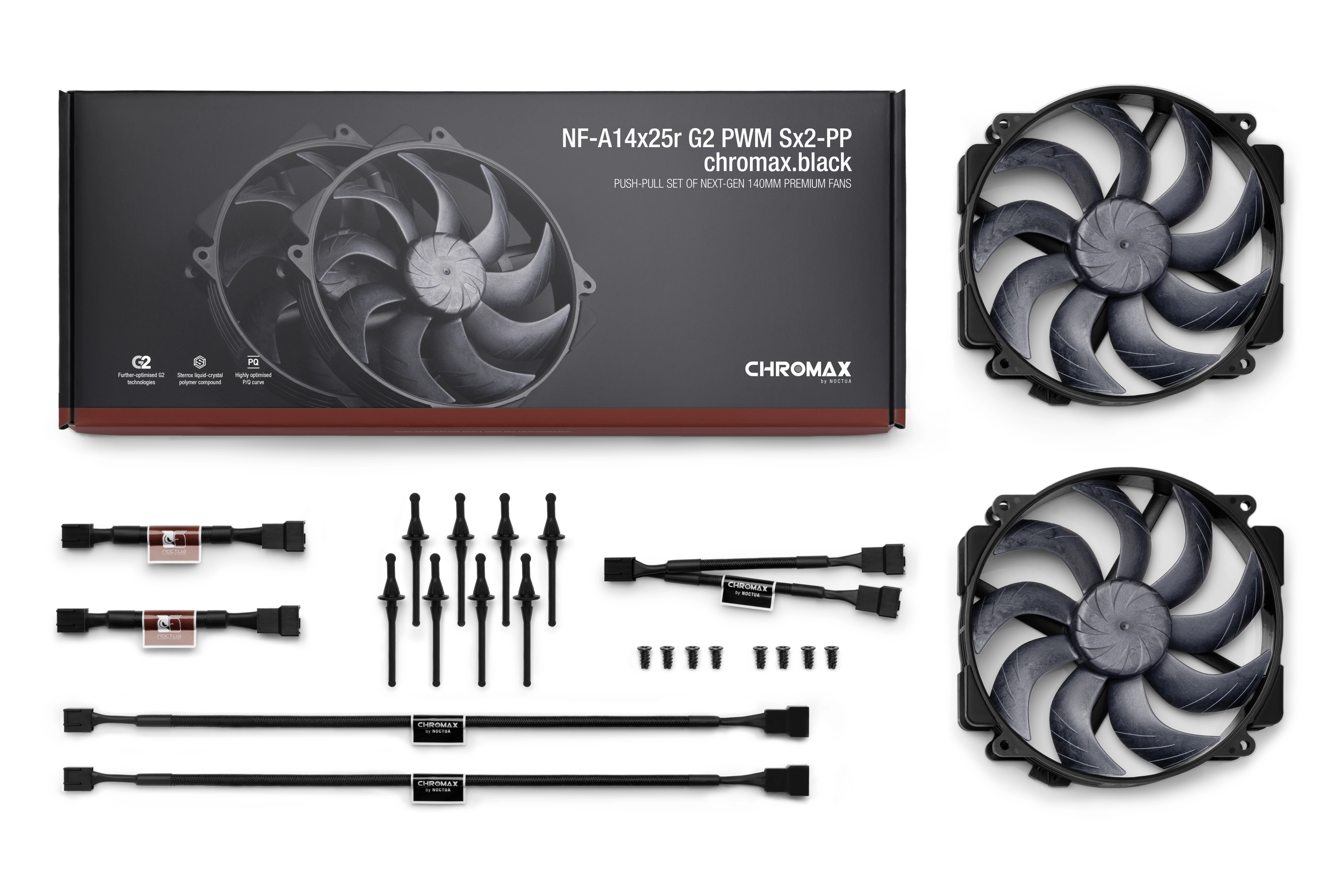 NF-A14x25 G2 PWM Sx2-PP - 2 fans 140mm