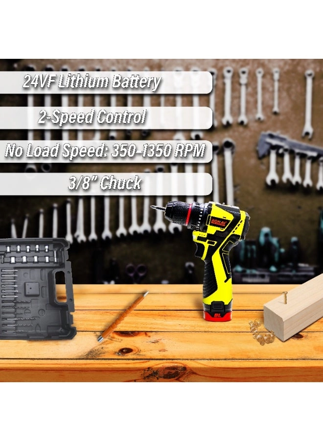 Cordless Drill Driver - 24V 3/8-inch