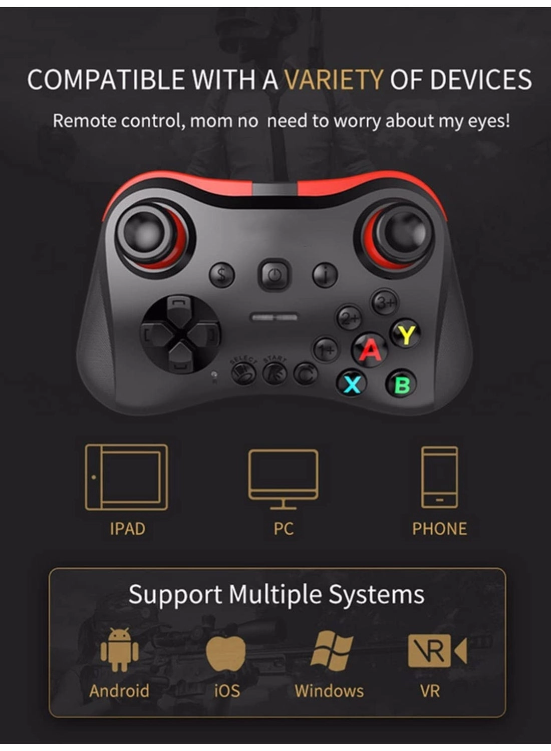 Wireless Game Controller - Black